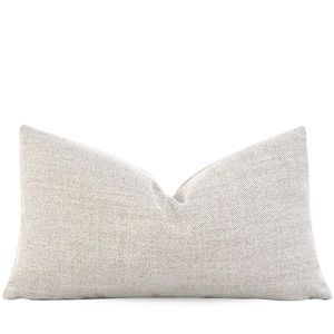 Natural Lumbar Pillow Cover (12x24)